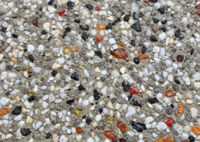 Decorative glass concrete