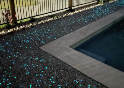 Glow in the dark pool surround