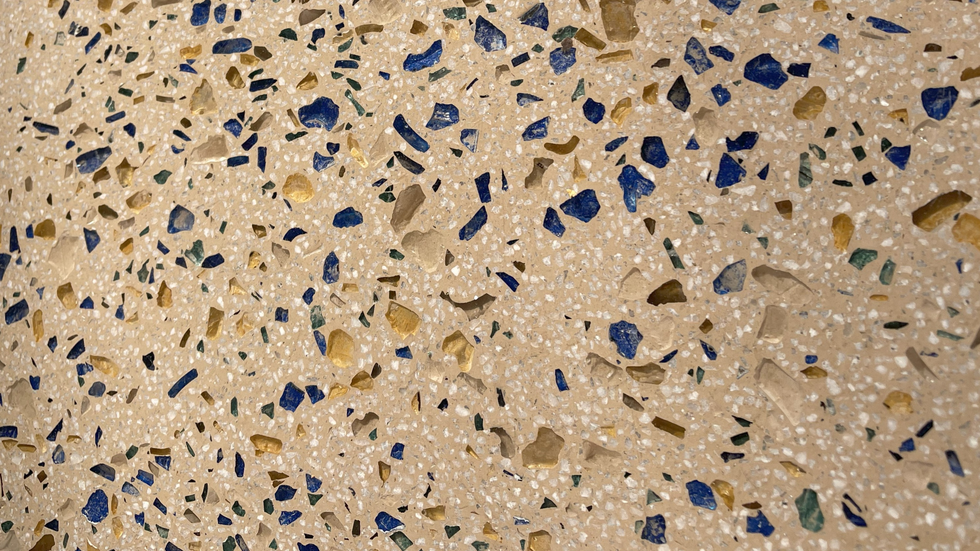 Recycled Glass polished concrete floor
