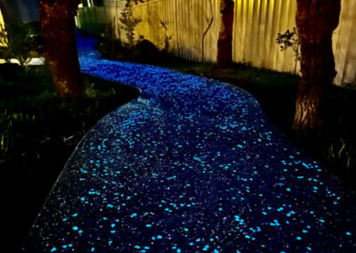 glow pebble path